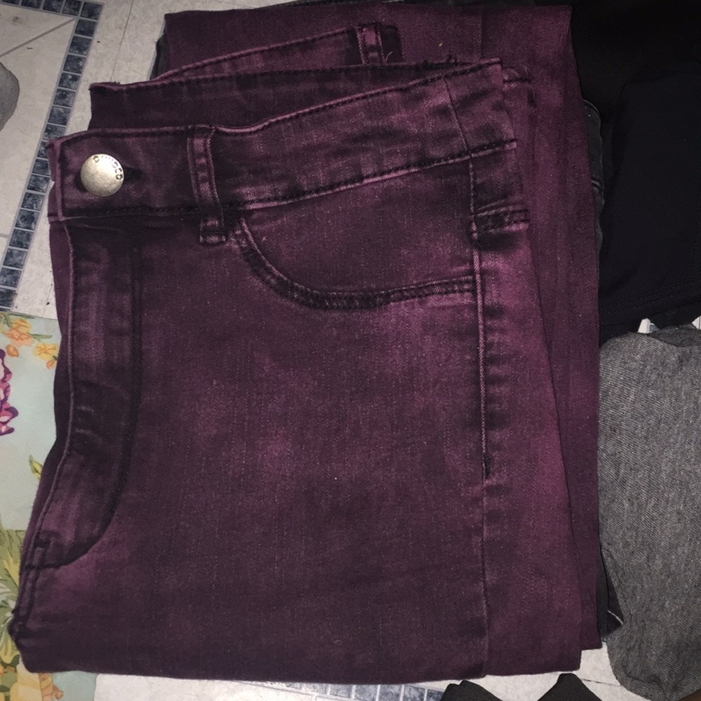 Purple jeans